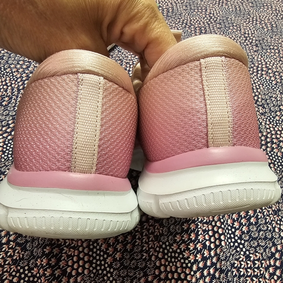 Skechers Pink Ombre Bungee Sneakers Sz 9 - Picture 4 of 7